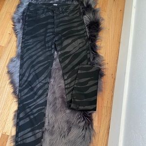 Hudson, Size 25, black zebra high waist jeans